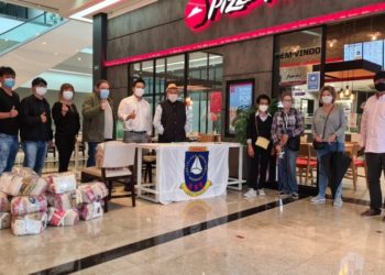 브라질한인회. 봉헤찌로 치안위원회(Conseg)와 함께 지역주민들에게 식료품 및 안면보호대 전달