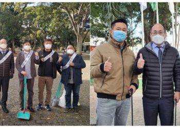 ‘한인타운 살리기’ 거리 청소, 봉헤찌로. 브라스 동시에 청소 진행