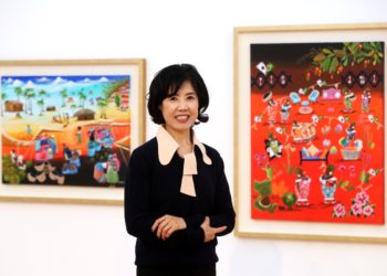 전옥희 작가, 대한노인회 브라질 지부에 작품 1점 기부…