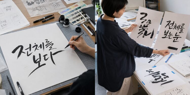 [한글나성주칼럼] 캘리그라피와 게슈탈트 이론…사람은 먼저 전체를 본다